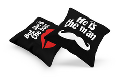 Funny She is Boss And he is Man Couple Cushion Case / Pillow Cases