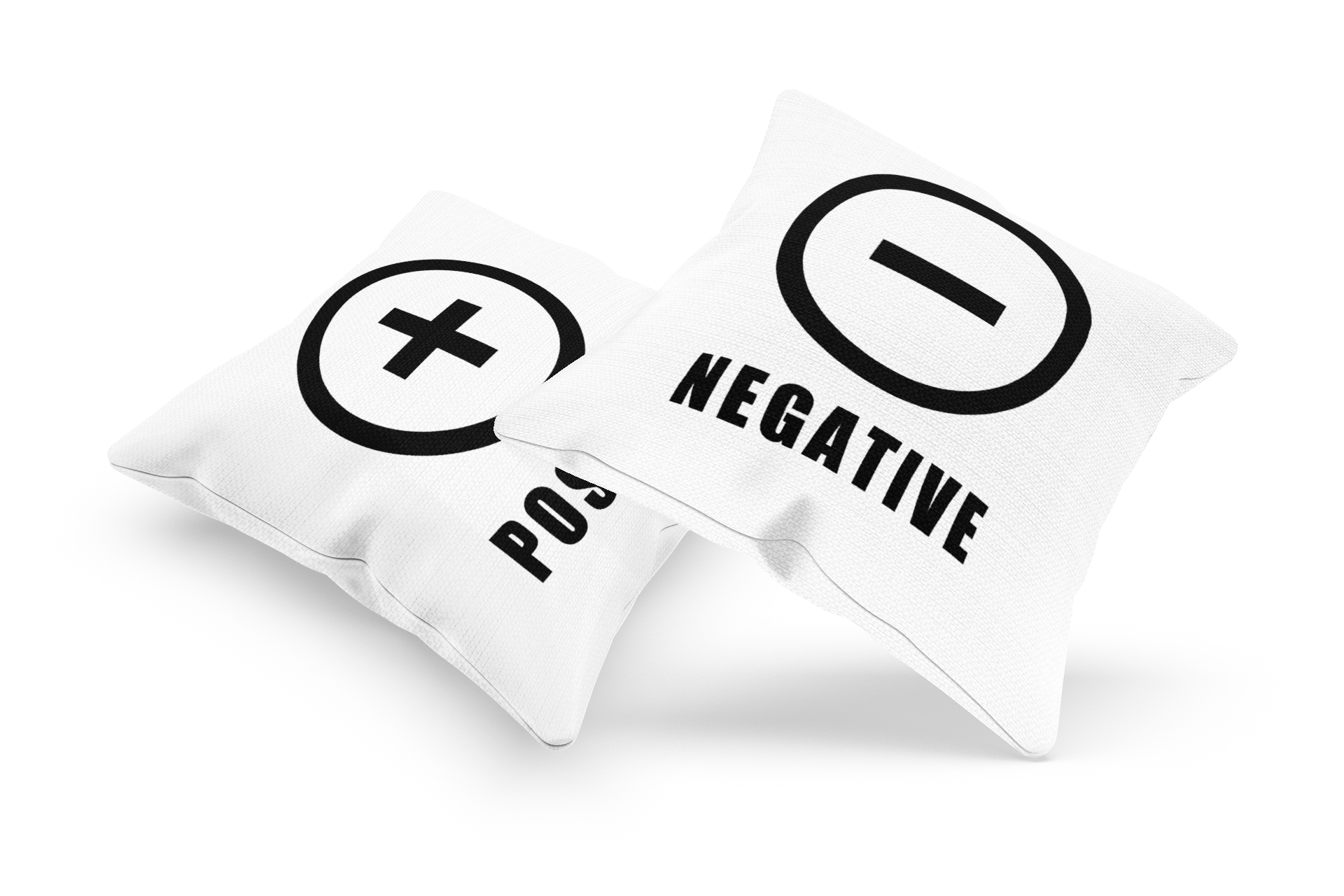 Funny Positive And Negative Couple Cushion Case / Pillow Cases