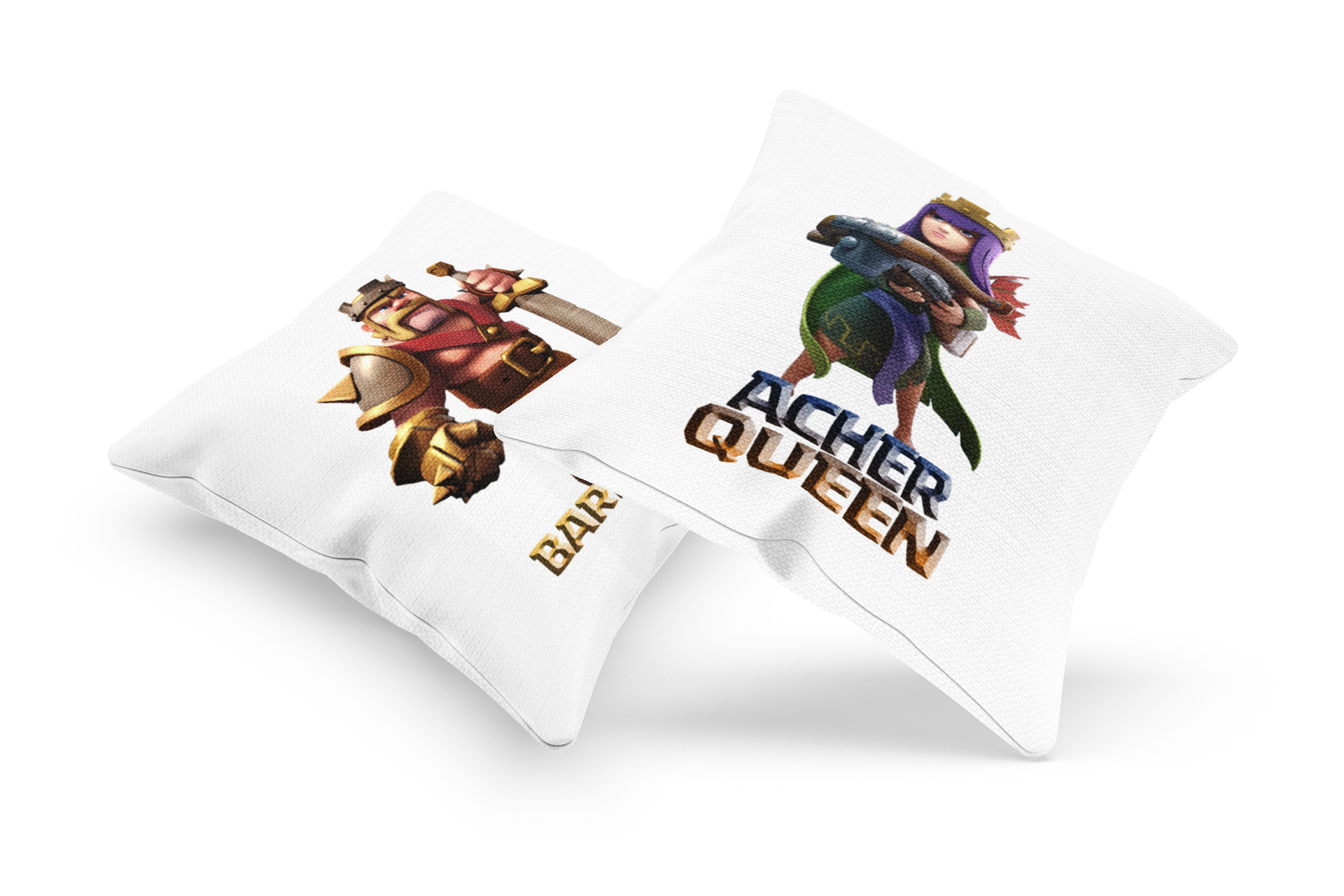 Funny Barbarian King And Archer Couple Cushion Case / Pillow Cases