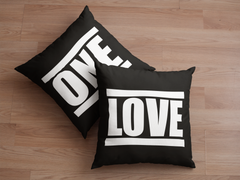 Love One Logo Couple Cushion Case / Pillow Cases